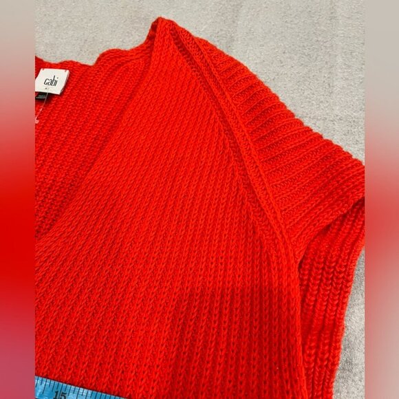 [XS]CAbi Ruby Chunky Sweater Vest Cottage Coastal Lagenlook Minimalist Oversize - Picture 5 of 9